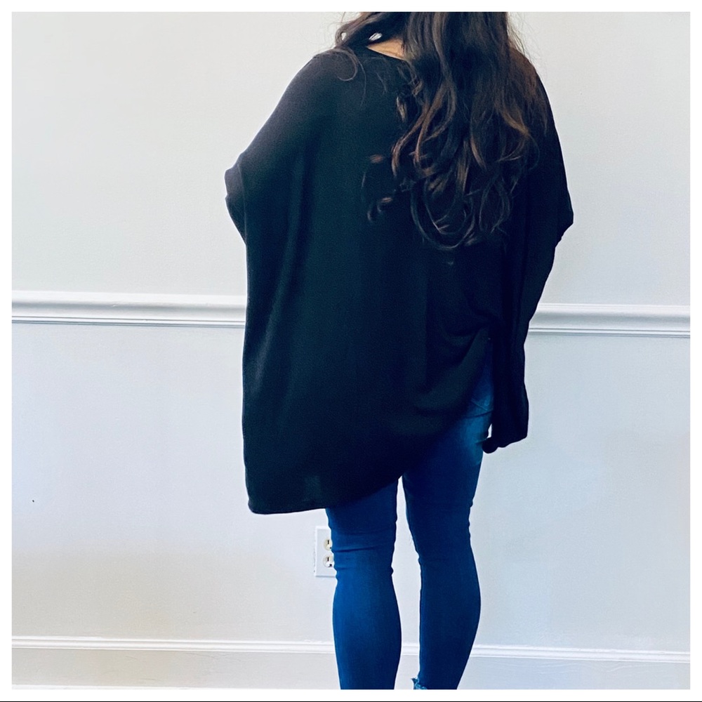 OVERSIZED LOOSE FIT CREAM  KNIT SWEATER - Picture 6 of 6